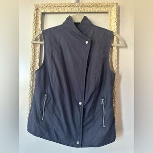 BANANA REPUBLIC | Women's Sleeveless Navy Biker Vest Jacket